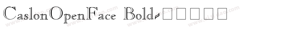 CaslonOpenFace Bold字体转换